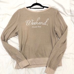 Wildfox Weekend I love you sweater